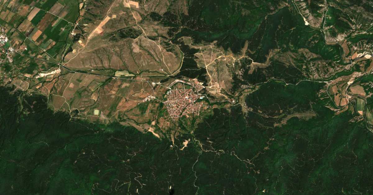 Сателитска карта на Добриништа