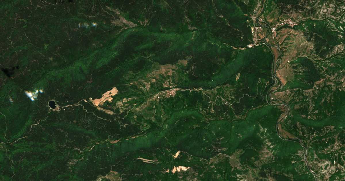 Сателитска карта на Кремен