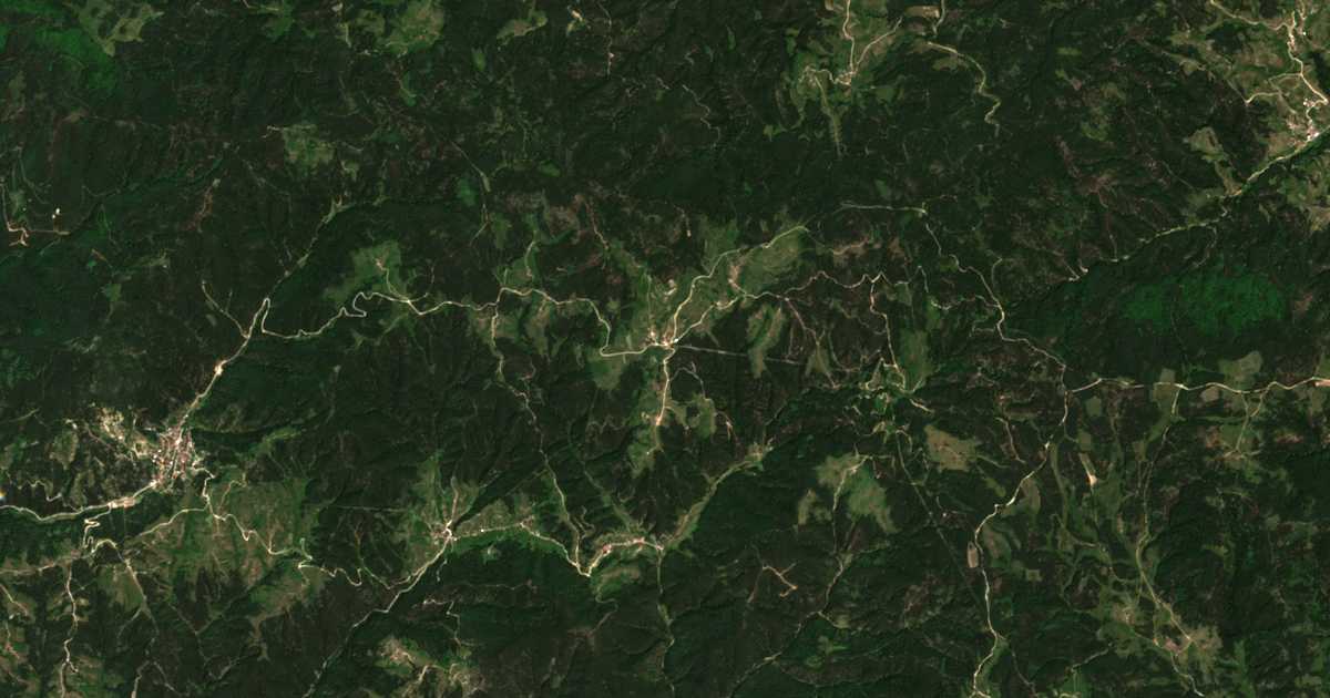 Сателитска карта на Орцево