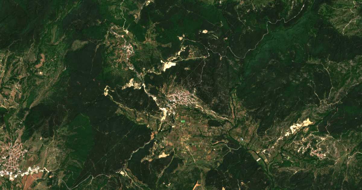 Сателитска карта на Долно Дреново
