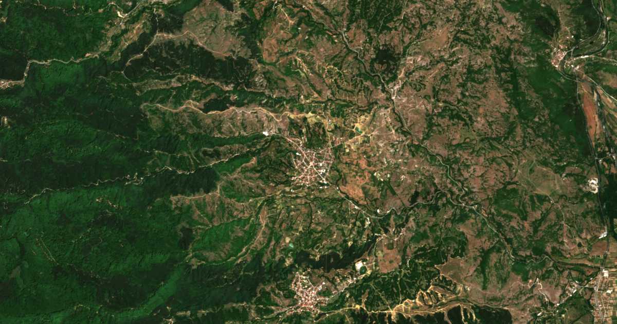 Сателитска карта на Корница