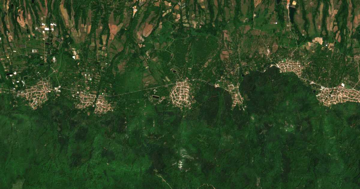 Сателитска карта на Јаворница