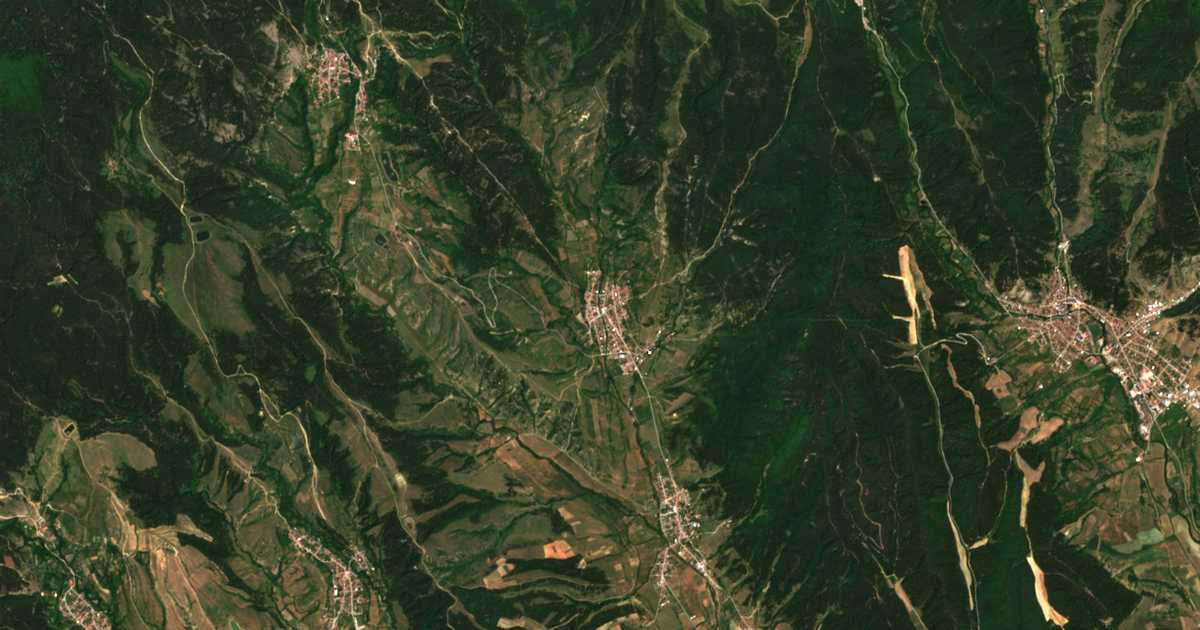 Сателитска карта на Горно Драглишта