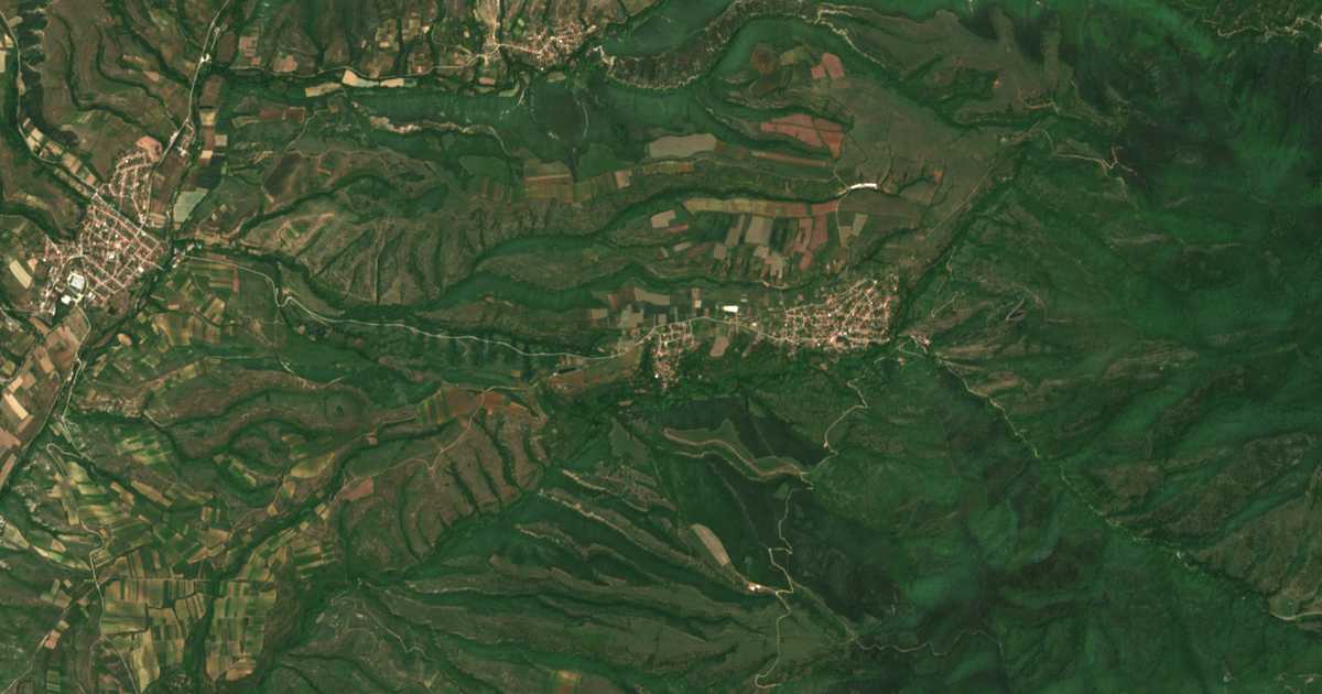 Сателитска карта на Јаново