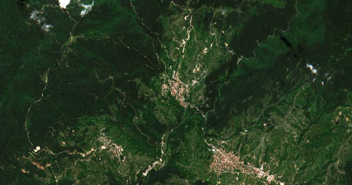 Сателитска карта на Плетена