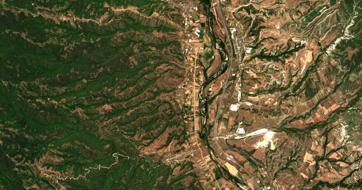 Сателитска карта на Горна Крушица