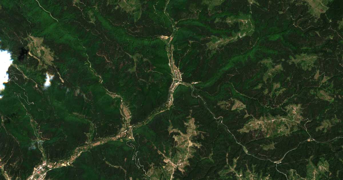 Сателитска карта на Црна Места