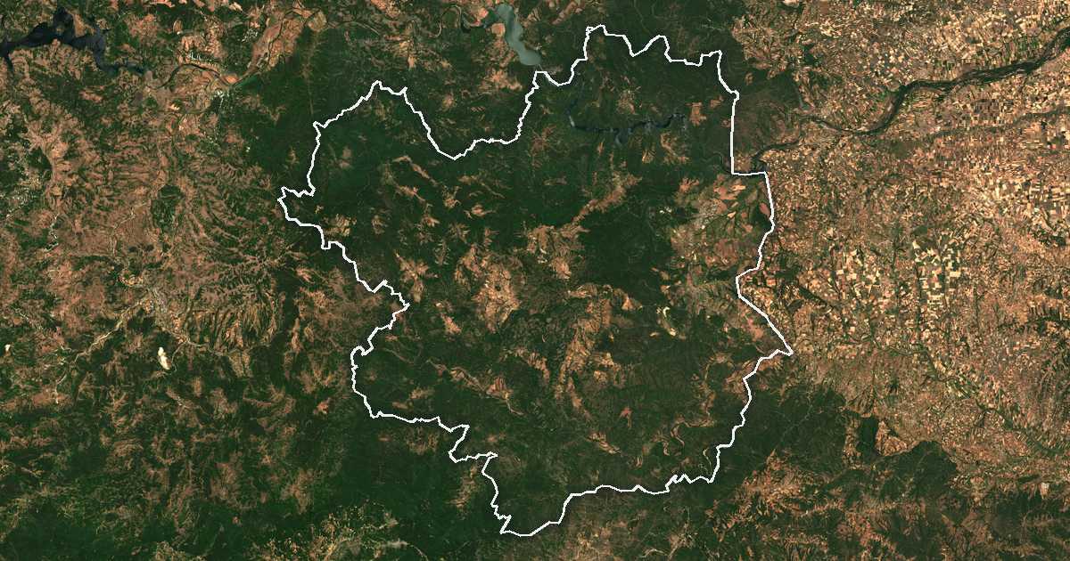 Сателитска снимка со исцртана граница: Ivajlovgrad