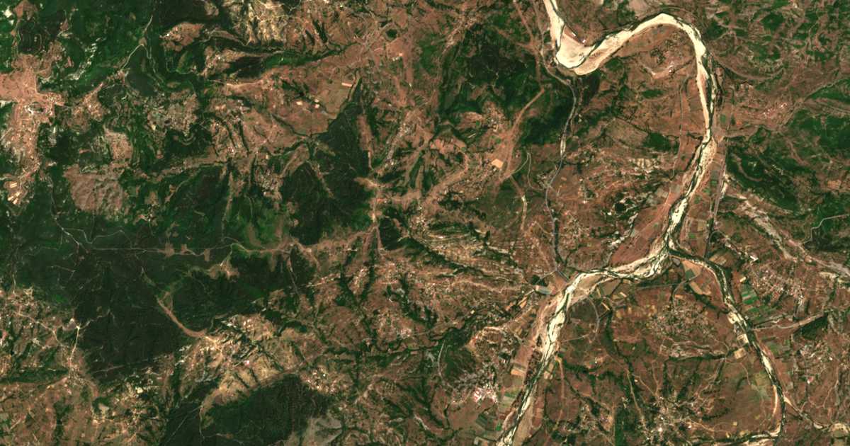 Сателитска карта на Metličina