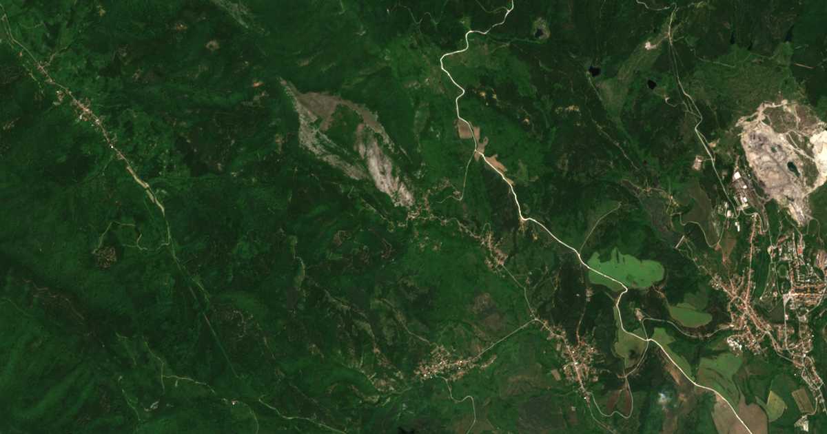Сателитска карта на Голема Фуча