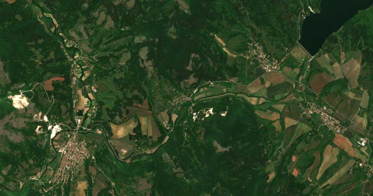 Сателитска карта на Žabljano