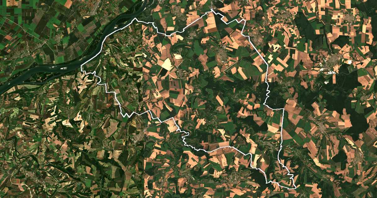 Сателитска снимка со исцртана граница: Ivanovo