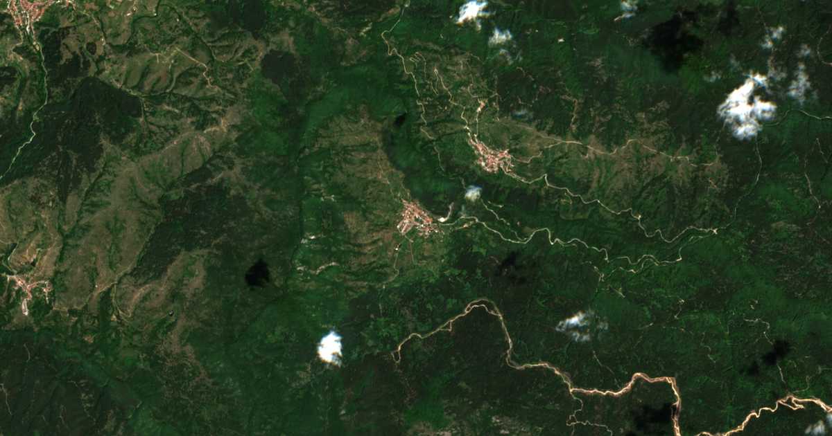 Сателитска карта на Брштен