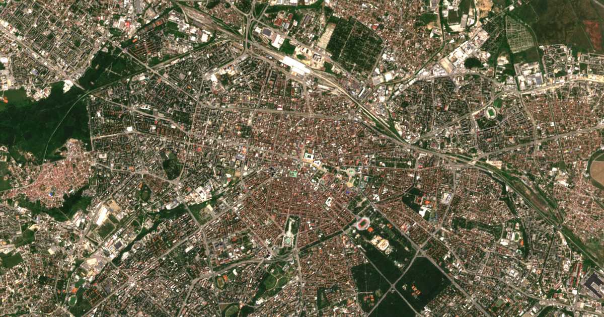 Сателитска карта на Софија