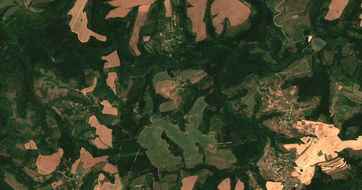 Сателитска карта на Pirinec