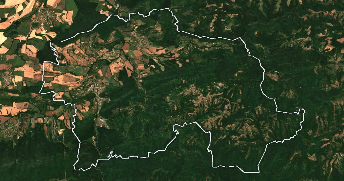 Сателитска снимка со исцртана граница: Златарица