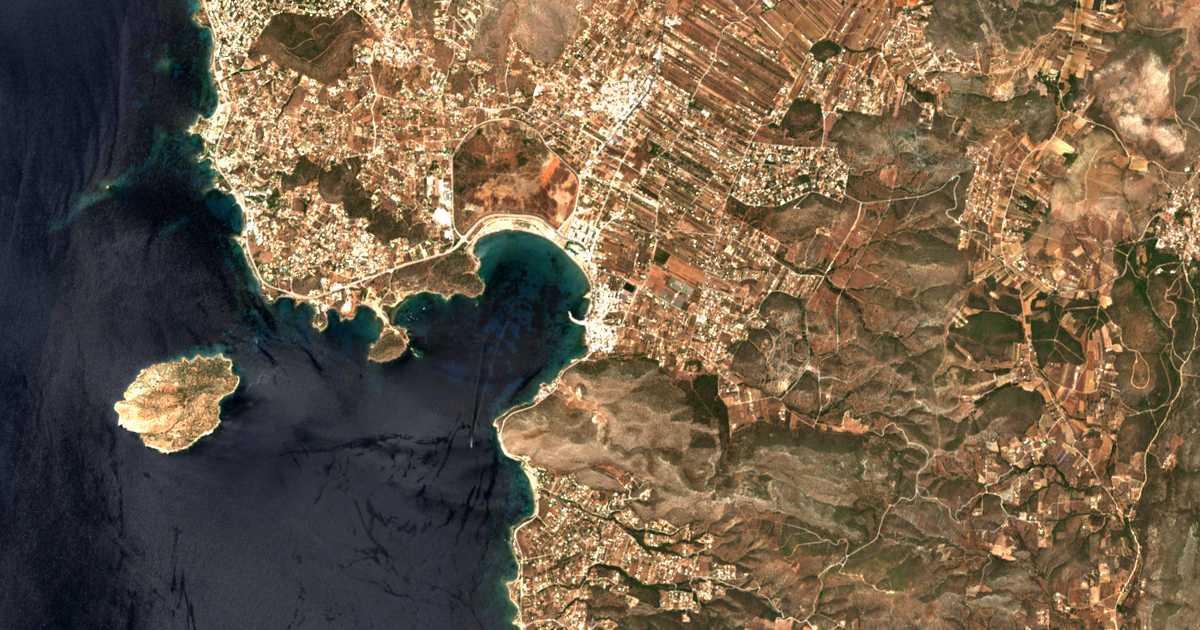 Сателитска карта на Palaiá Fókaia