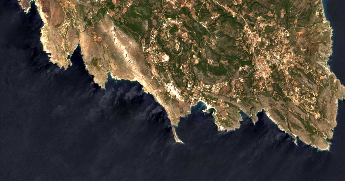 Сателитска карта на Kýthira