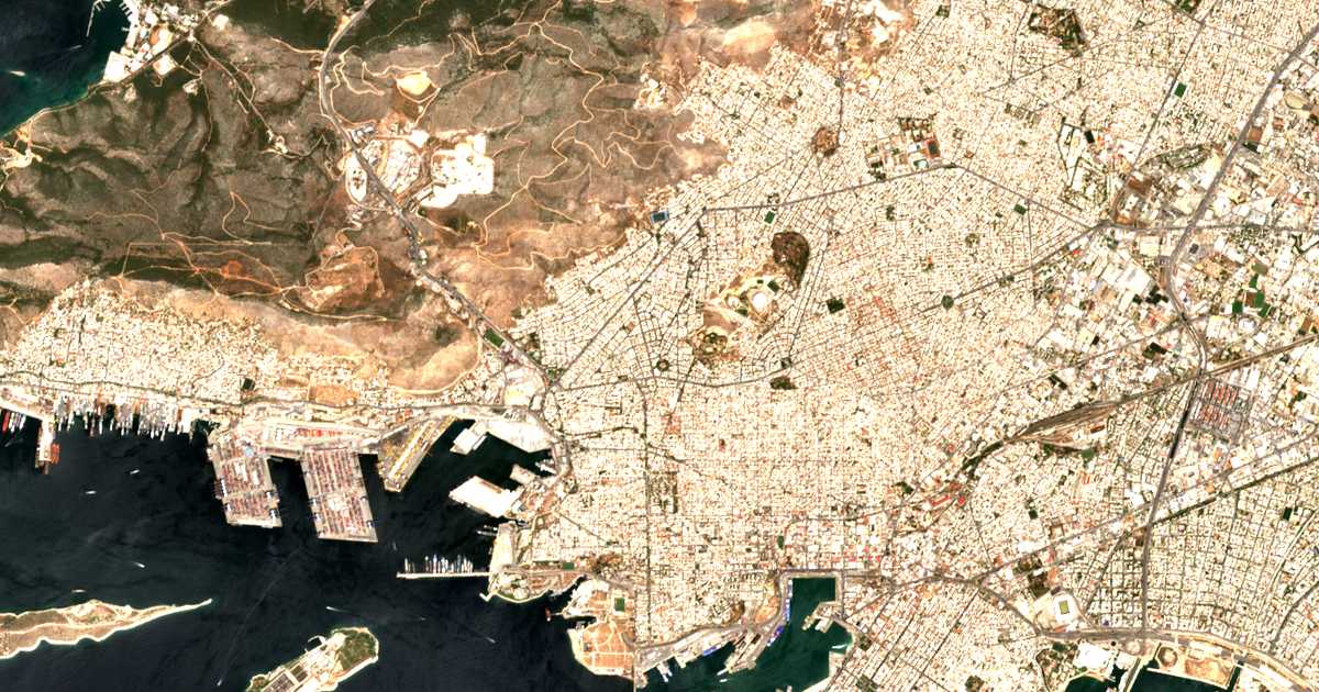 Сателитска карта на Keratsínion