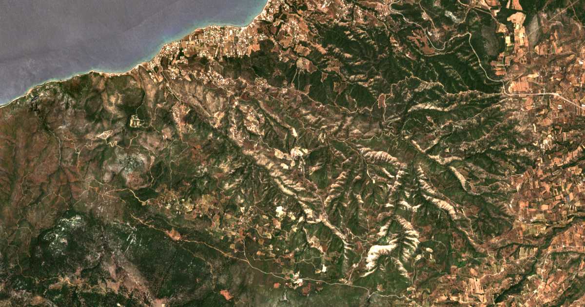 Сателитска карта на Moní Agíou Ioánnou Prodrómou
