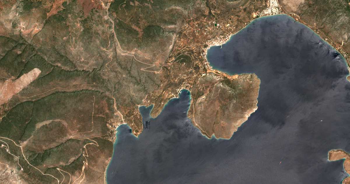 Сателитска карта на Ágios Isídoros