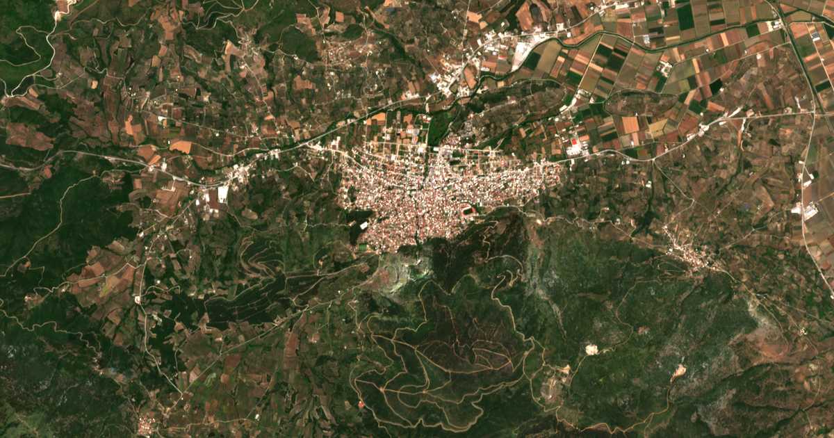 Сателитска карта на Ливадија