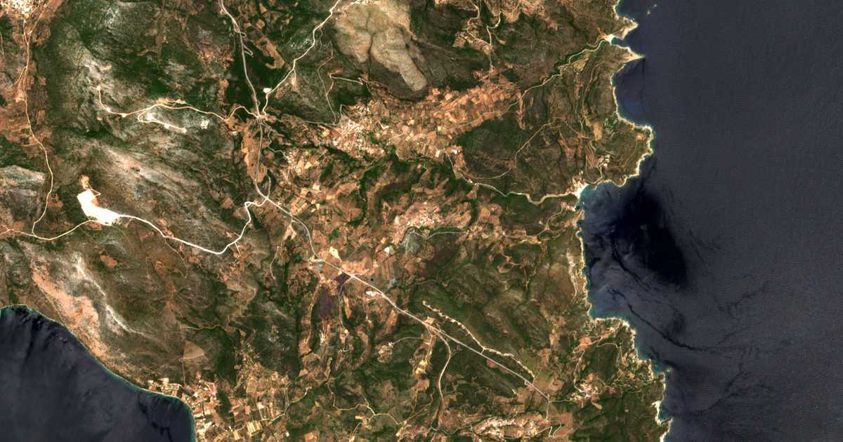 Сателитска карта на Tsakaíoi