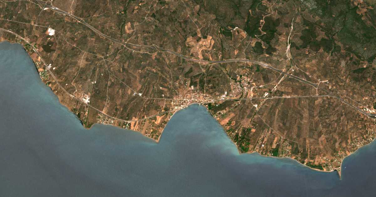 Сателитска карта на Karavómylos