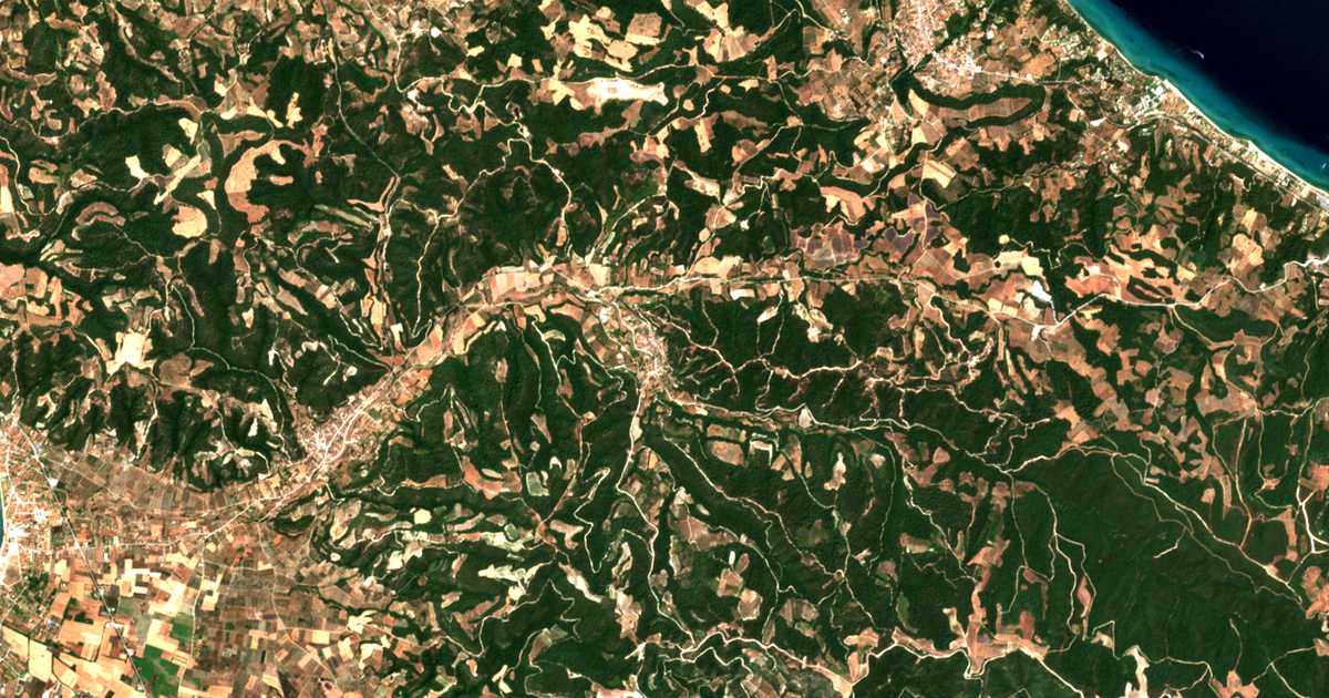 Сателитска карта на Касандрино