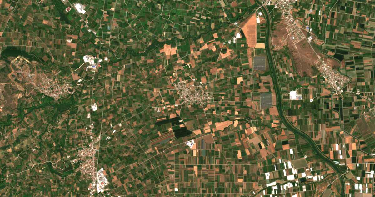 Сателитска карта на Долно Копаново