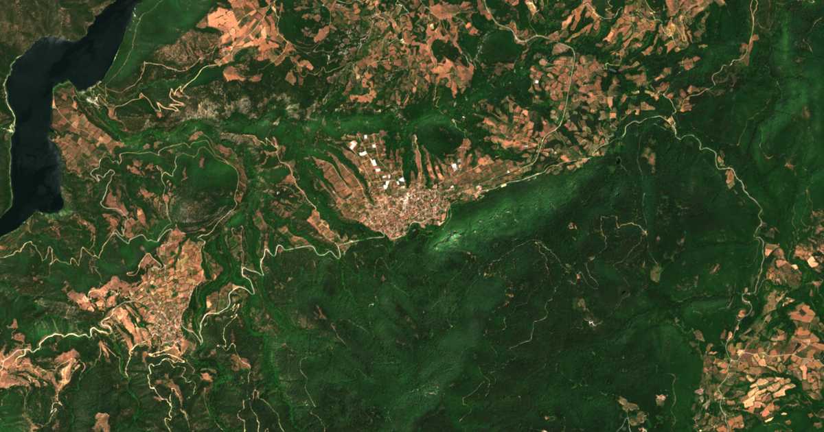 Сателитска карта на Боштани