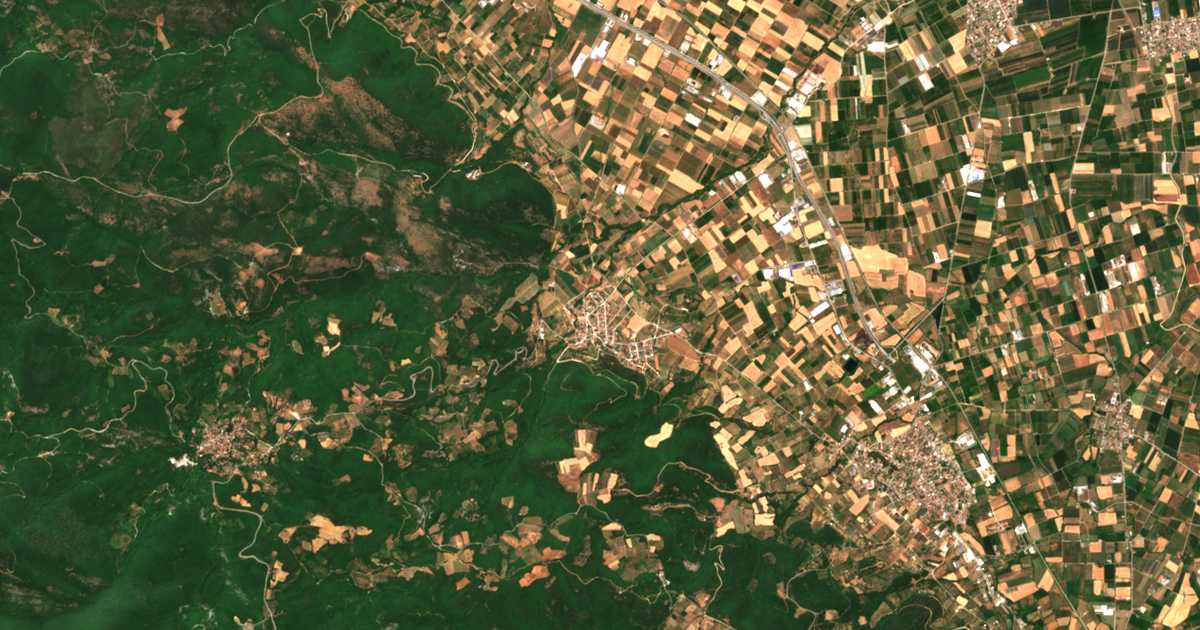 Сателитска карта на Јаворница