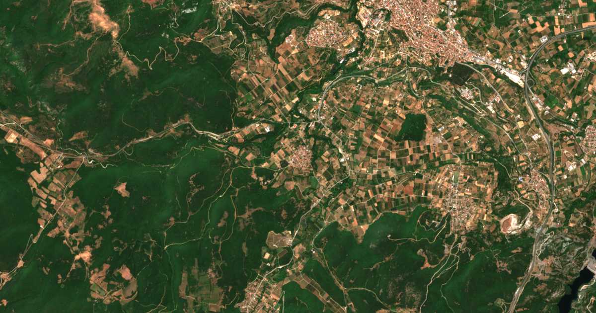 Сателитска карта на Лужица