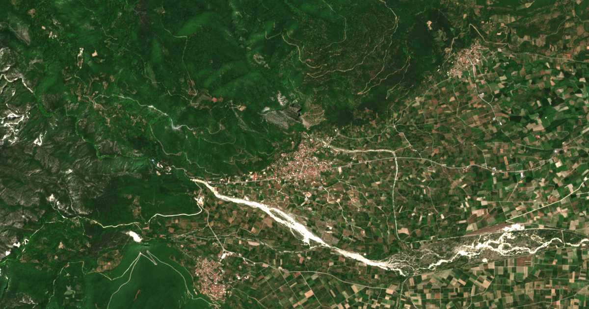 Сателитска карта на Пожарско