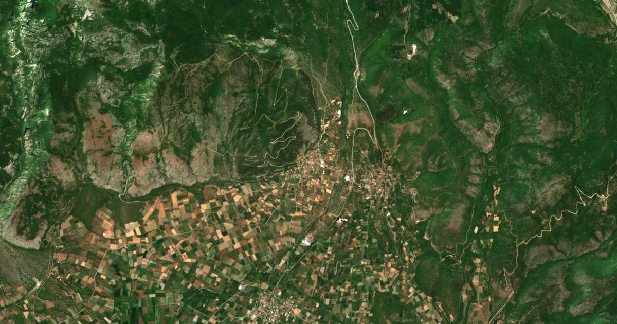 Сателитска карта на Трстеник