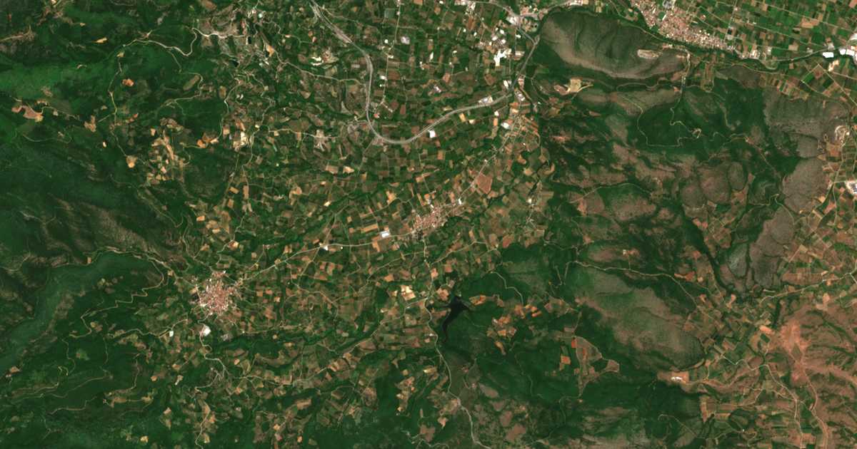 Сателитска карта на Јаворјани