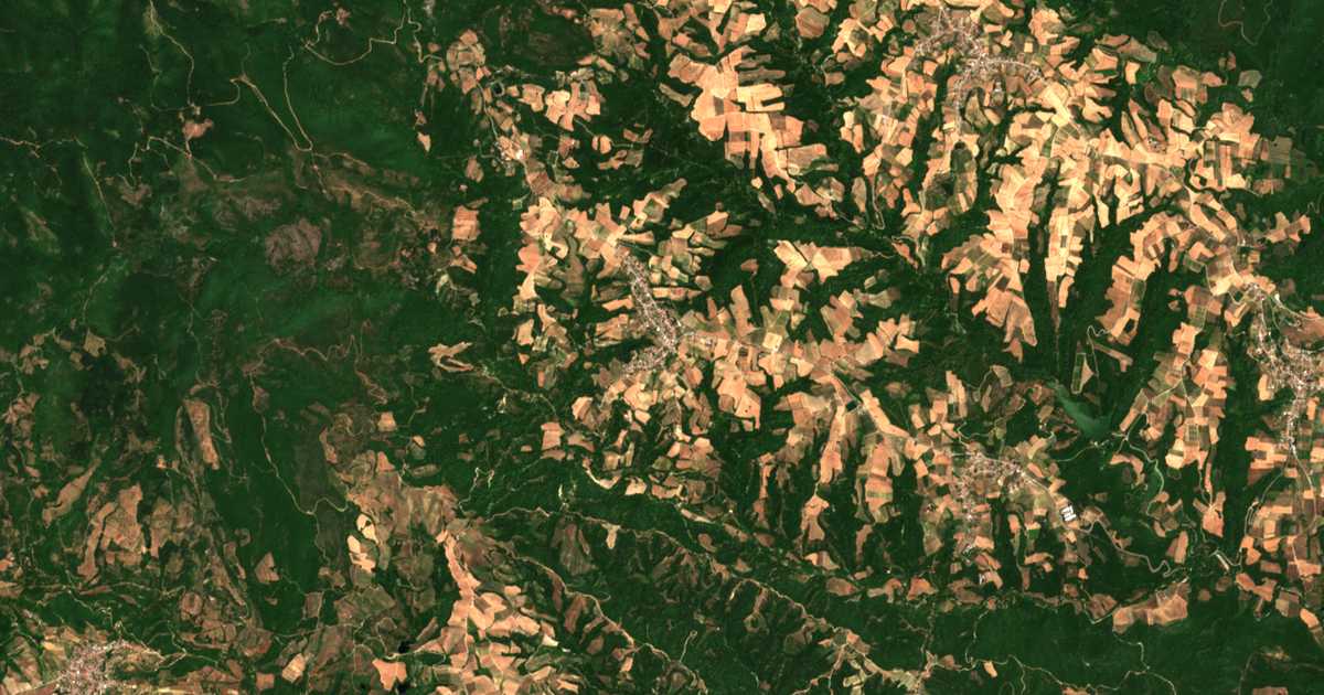 Сателитска карта на Каталонија