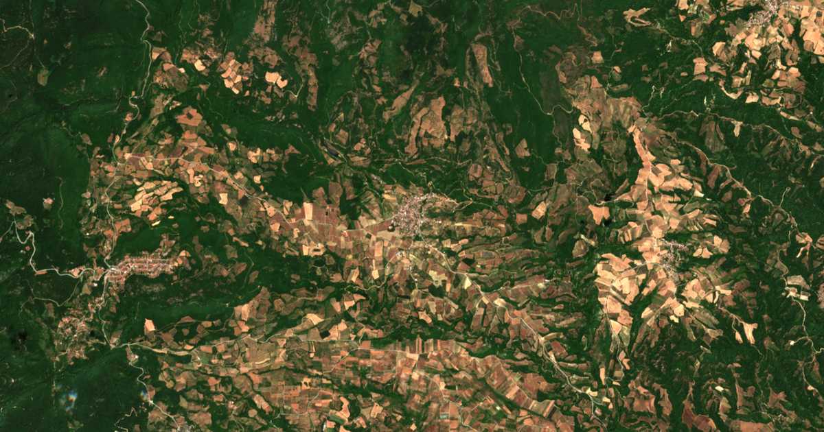 Сателитска карта на Дреништа