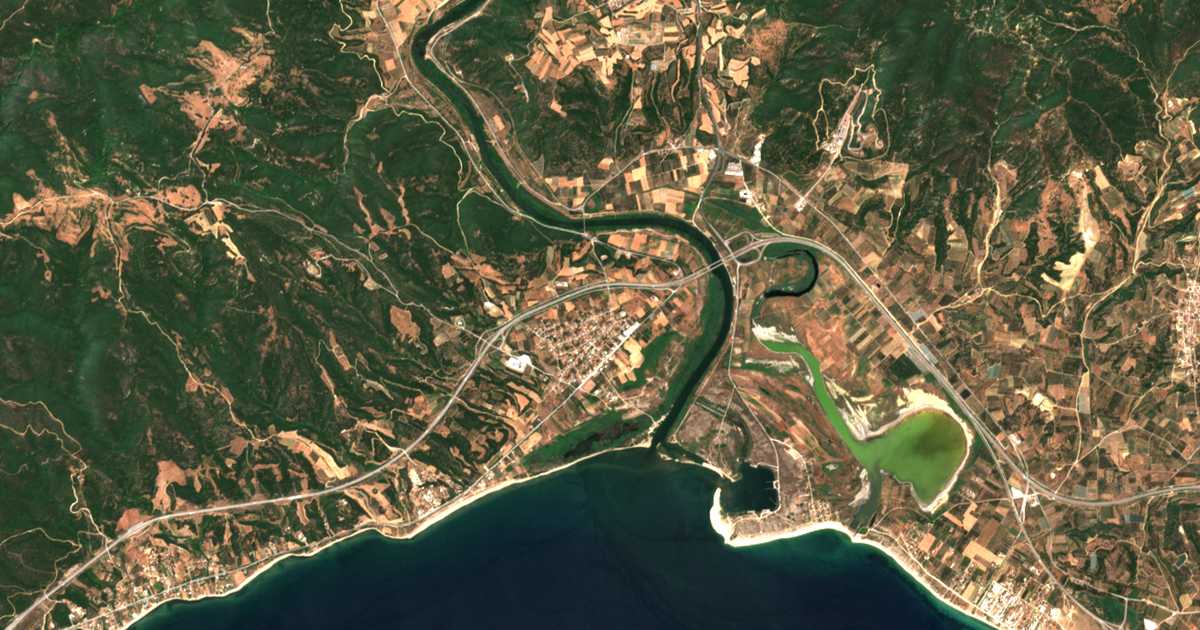 Сателитска карта на Ново Крушево