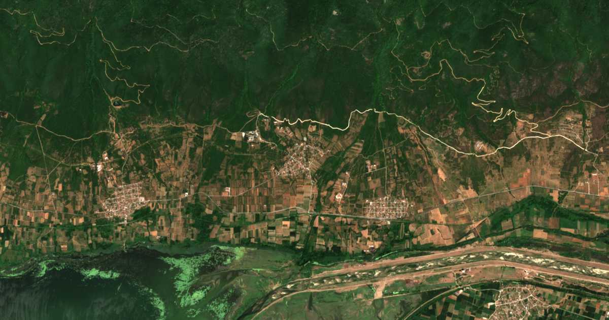 Сателитска карта на Дервент