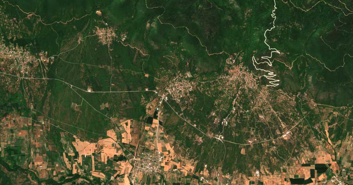Сателитска карта на Долно Порој