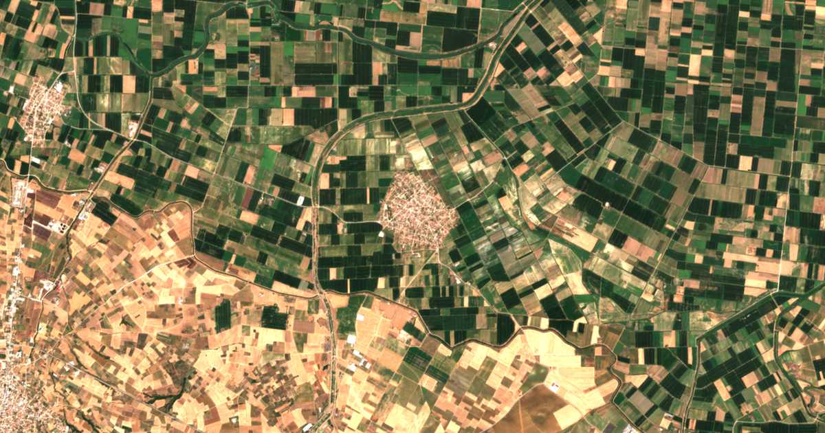 Сателитска карта на Бајрактар