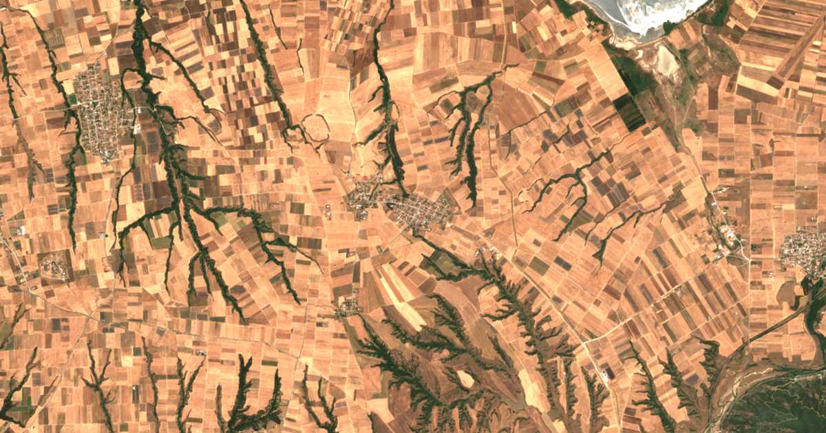 Сателитска карта на Коритен
