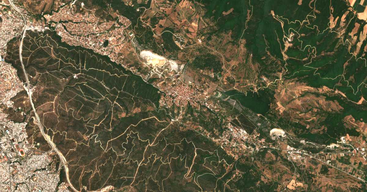 Сателитска карта на Пејзаново