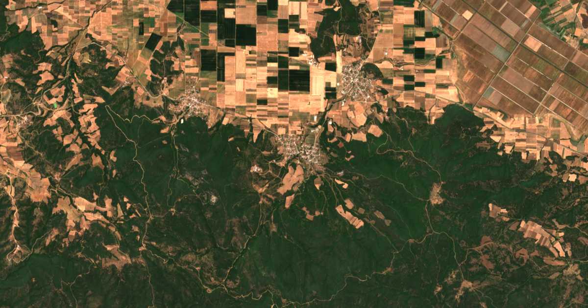 Сателитска карта на Ѓувелци