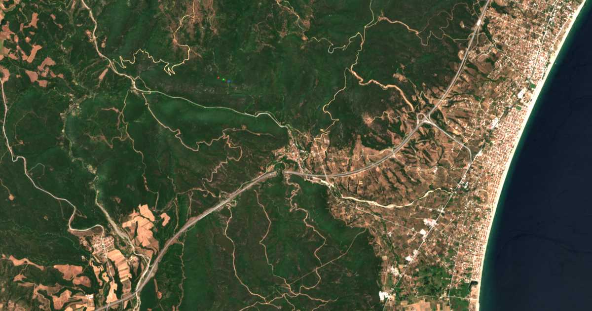 Сателитска карта на Враста
