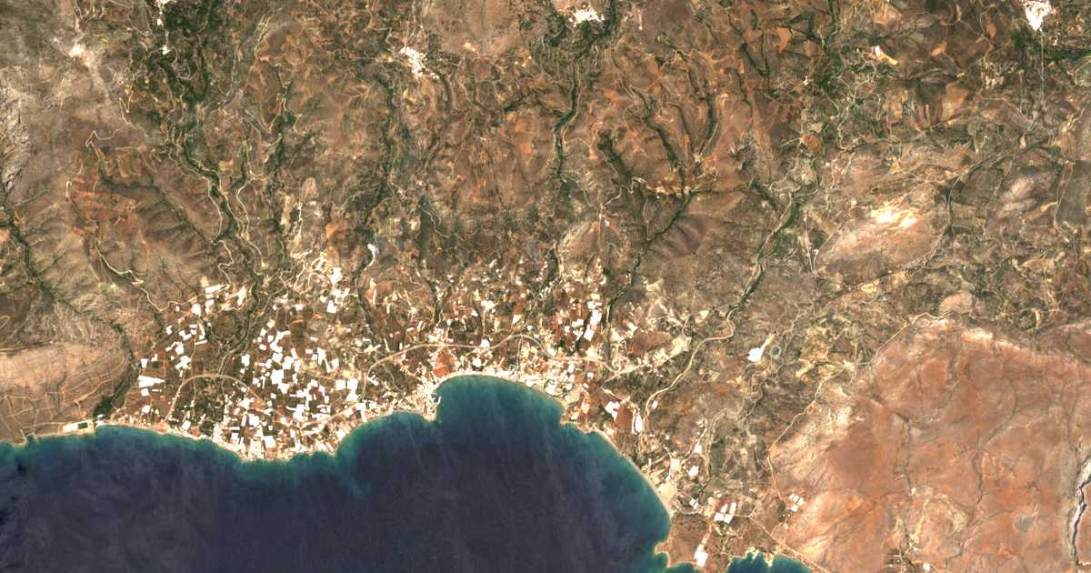 Сателитска карта на Áspros Potamós