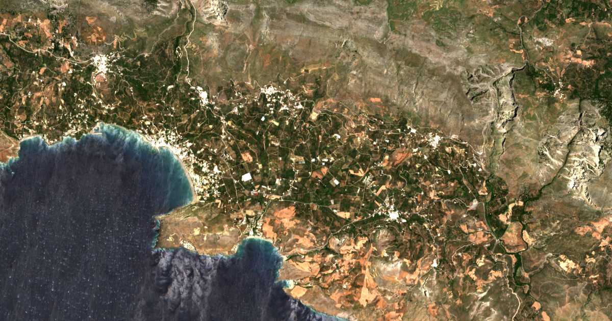 Сателитска карта на Palaiá Tavérna