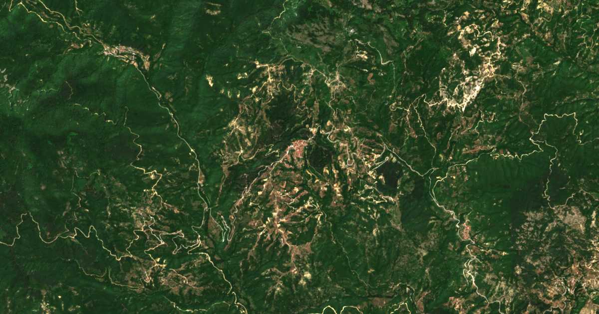 Сателитска карта на Брештене