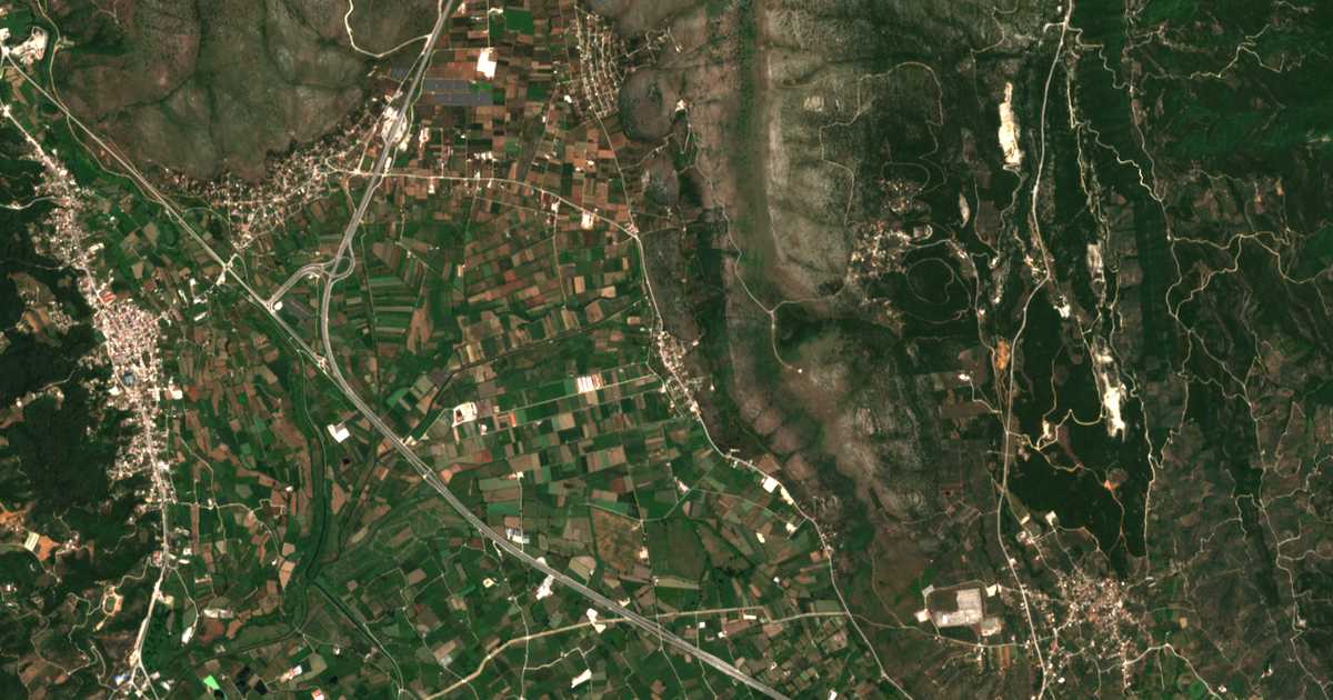 Сателитска карта на Chanópoulon